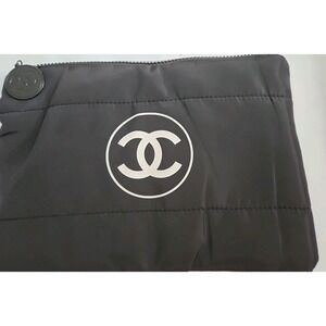 Chanel beauty makeup bag iPad Pouch VIP Gift black With Dust Bag NEW SEALED